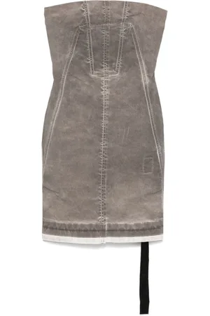 Rick Owens Strapless denim dress