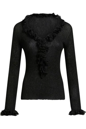 Etro Metallic ruffled jumper