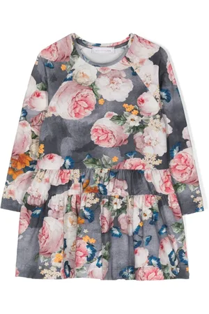 MONNALISA Floral-print cotton-blend dress