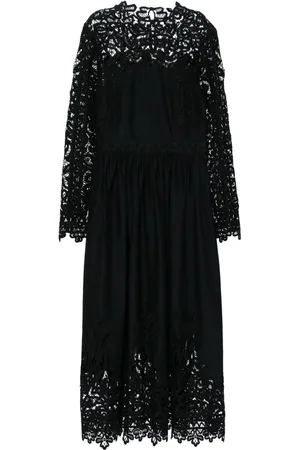 ULLA JOHNSON Lace-trim maxi dress