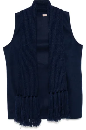 Twin-Set Attached-scarf gilet