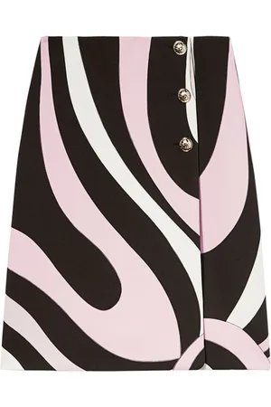 Puccini Abstract-pattern print midi skirt