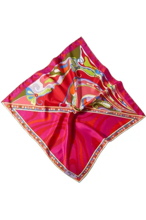 Puccini Large Marmo and Orchidee-print silk scarf
