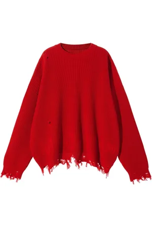 Monochrome Distressed-effect jumper