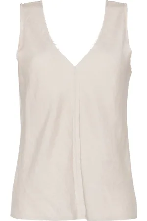 Voz V-neck seam-detailing top