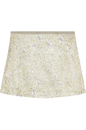 Ganni Metallic cloqu?? mini skirt