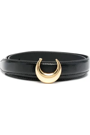 Marine Serre Moon-buckle leather belt