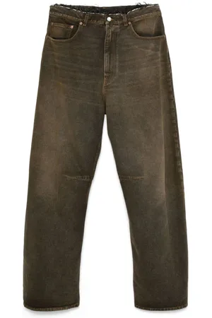 Maison Margiela Single-stitch logo wide-leg jeans