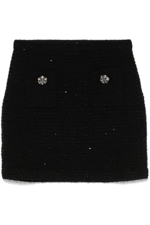 Self-Portrait Textured knit mini skirt