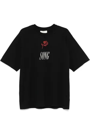 SONG FOR THE MUTE Song-print T-shirt