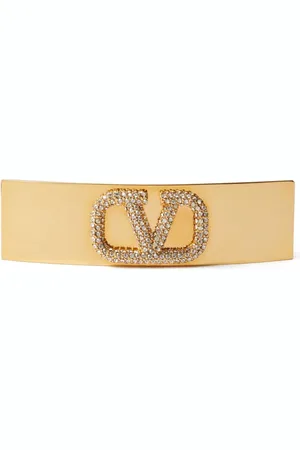 VALENTINO GARAVANI Vlogo Signature crystal-embellished hair clip