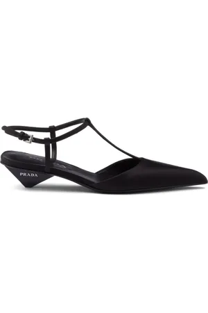 Prada 35mm satin slingback pumps