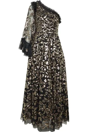 Needle & Thread Falling Leaves midi dress