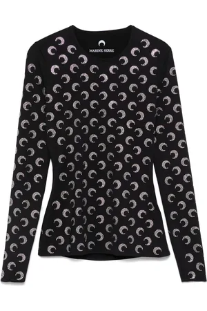 Marine Serre Crescent Moon-embellished top