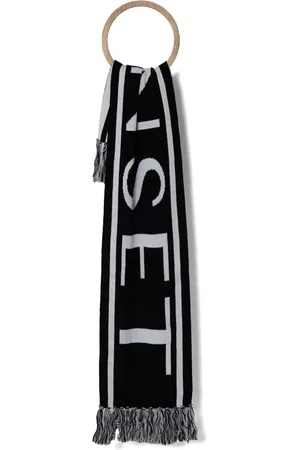 Twin-Set Logo intarsia-knit scarf
