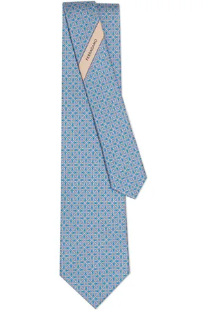 Salvatore Ferragamo Square Gancini print tie