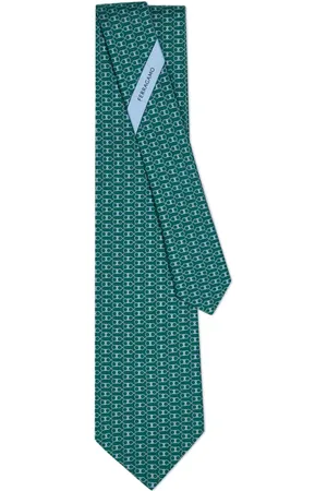 Salvatore Ferragamo Gancini print tie