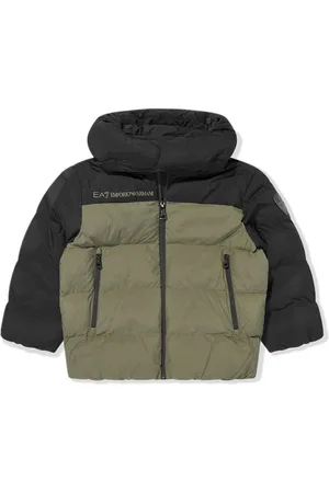 Emporio Armani Logo-patch hooded jacket
