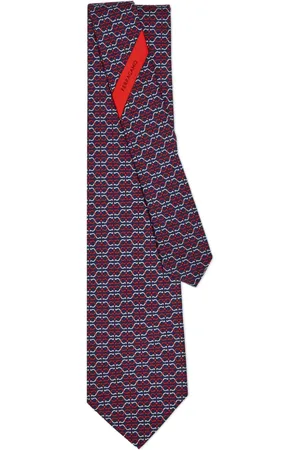 Salvatore Ferragamo Gancini-print silk tie