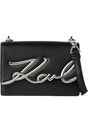 Karl Lagerfeld Signature leather shoulder bag