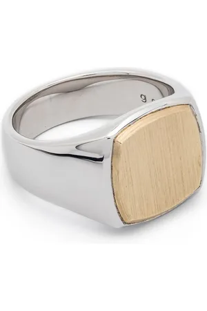 TOM WOOD 9kt yellow gold Cushion ring