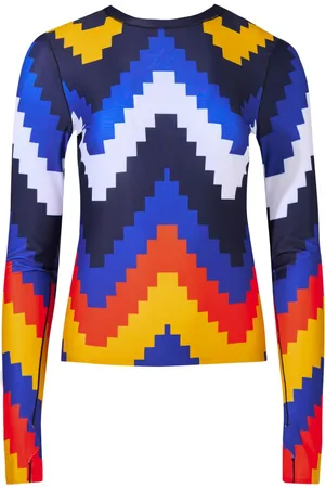Perfect Moment Chevron-print compression top