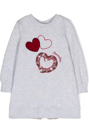 MONNALISA Logo-embroidered cotton jersey dress