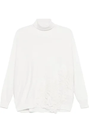 D.EXTERIOR Lace appliqué sweater