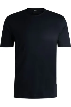 HUGO BOSS Bubble-jacquard cotton-blend T-shirt