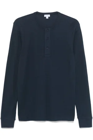 Sunspel Waffle Henley T-shirt