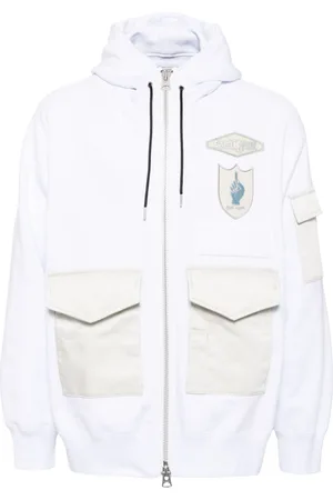 SACAI Logo patched hoodie