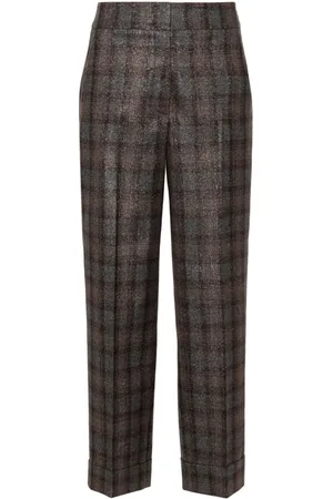 PESERICO SIGN Checked carrot trousers