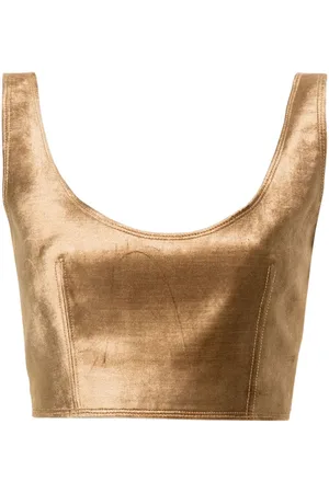 FORTE FORTE Cropped velvet tank top