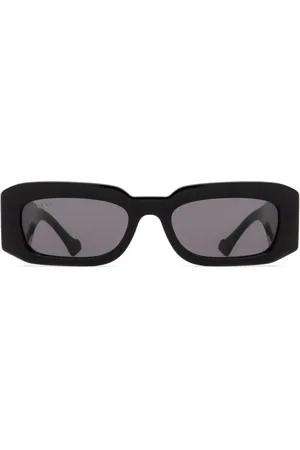 Gucci Logo-engraved rectangle-frame sunglasses