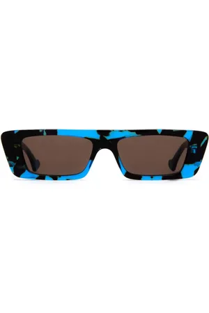 Gucci Logo-print rectangle-frame sunglasses