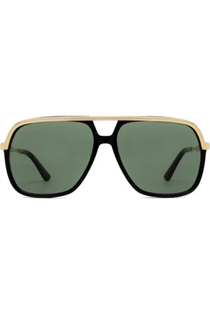 Gucci Web detail navigator-frame sunglasses