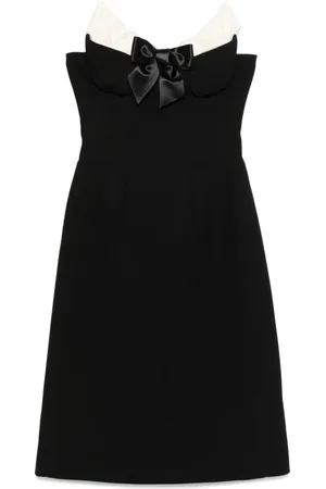 Shushu/Tong Bow-detail bustier mini dress