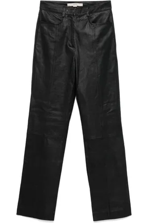 REMAIN Straight-leg lether trousers