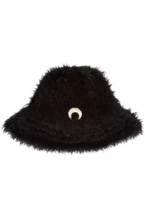 Marine Serre Crescent moon-embroidery bucket hat