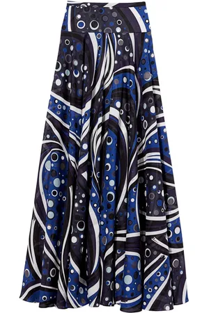Puccini Fontane-print cotton skirt