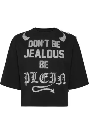 Philipp Plein Crystal-embellished cropped T-shirt