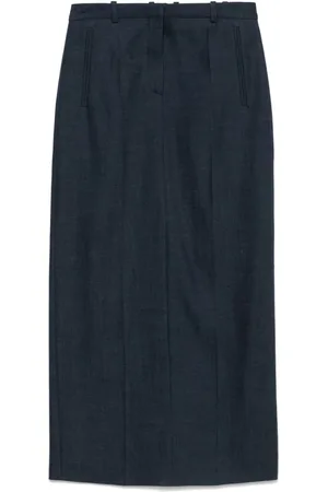 HUGO BOSS Denim-effect maxi skirt