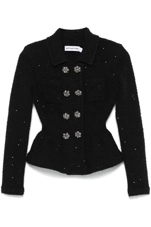 Self-Portrait Peplum tweed jacket