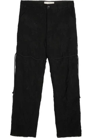 SONG FOR THE MUTE Lace-appliqu??d trousers