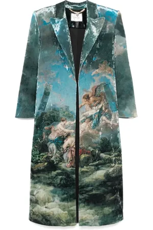NISSA Printed velvet coat