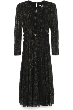 NISSA Polka dot tulle midi dress