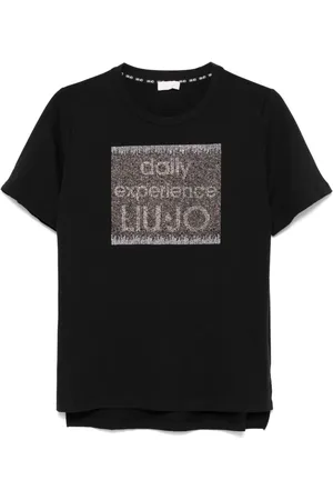 Liu Jo Gemstone-embellished logo T-shirt