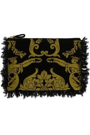 La DoubleJ Cherub-print clutch bag