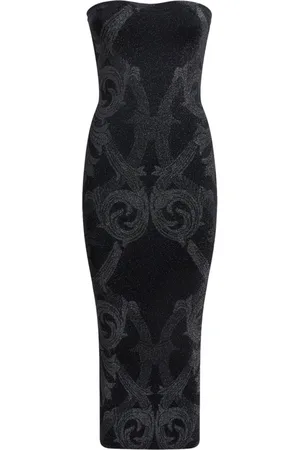 Etro X Wolford metallic-jacquard midi dress