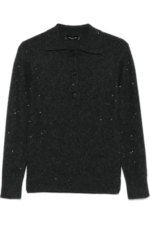Fabiana Filippi Sequin-embellished polo sweater